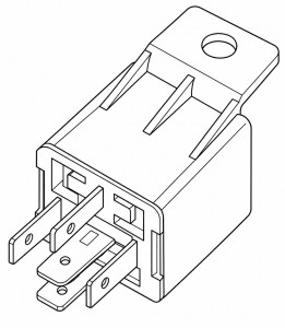 Реле 24V 40A 5 контактное (с кронштейном, без резистором)