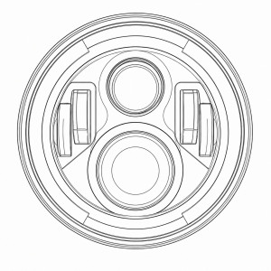 Фара для автомобилей Лада 2121 Нива/2101/ГАЗ/УАЗ (светодиодная/LED) 7 дюймов 4 диода с ДХО универсальная