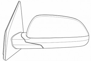 Зеркало боковое заднего вида для автомобилей KIA Rio (17-) левое 5PIN с подогревом