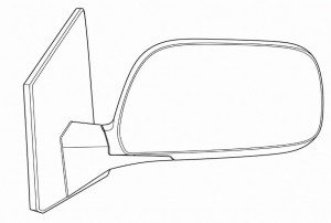 Зеркало боковое заднего вида для автомобилей Toyota Corolla E15 (06-) дорестайлинг левое 5PIN с подогревом