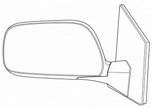 Зеркало боковое заднего вида для автомобилей Toyota Corolla E15 (06-) дорестайлинг правое 5PIN с подогревом