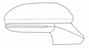 Зеркало боковое заднего вида для автомобилей Toyota Camry V70 (17-) дорестайлинг левое 8PIN подогрев/повторитель/автоскладывание