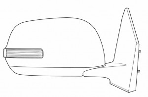 Зеркало боковое заднего вида для автомобилей Toyota RAV4 (05-) рестайлинг левое 9PIN подогрев/повторитель/автоскладывание