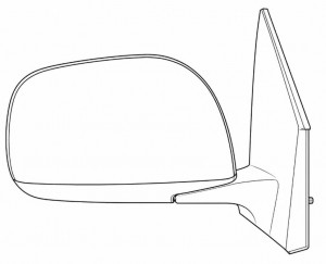 Зеркало боковое заднего вида для автомобилей Toyota Rav 4 (05-) дорестайлинг, правое 5PIN с подогревом