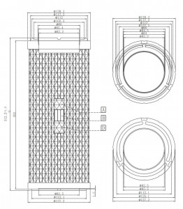 Фильтр воздушный для спецтехники Bobcat 300/600/700/900-series /Case/Caterpillar/JCB