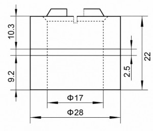 Коллектор генератора для автомобилей VAG Passat B3/B4 (88-)/100 (90-)/80 (91-) D=28/d=17/L=22