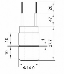 Коллектор генератора для автомобилей Лада 2110-2112/1118/2170/ГАЗ/УАЗ D=14,9/d=8,8-6,8/L=27,7