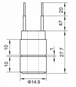 Коллектор генератора для автомобилей Peugeot/Citroen/VAG D=14,9/d=8,8-6,8/L=27,7