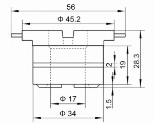 Коллектор генератора для автомобилей Opel/Ford/Mazda/KIA/Nissan (тип Hitachi) D=34/d=17/L=28,3