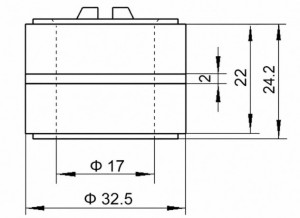 Коллектор генератора для автомобилей VAG 100 (82-)/Transporter (81-)/Ford D=32,5/d=17/L=24,2