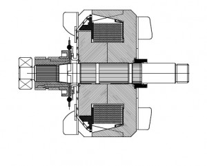 Ротор генератора для автомобилей Nissan X-Trail T31 (07-) 2.5i/X-Trail T30 (01-) 2.0i/2.5i