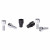 Секретки колесные (болты) М12x1,25x28x52, конус, 2 ключа 17/19, хром, тип P, комплект из 4 штук + 2 головок для а/м Лада