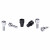 Секретки колесные (болты) М12x1,5x28x52, конус, 2 ключа 17/19, хром, тип R, комплект из 4 штук + 2 головок для а/м Лада/Renault