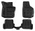 Ковры для Skoda Yeti (09-), 4 шт., (крепеж), выс. борт, 3D с подпятником, ТЭП, черн.