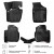 Ковры для VW Polo/ Rapid (20-), 4 шт.,(крепеж),выс. борт, 3D с подпятником, ТЭП, черн.
