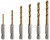 Сверло по металлу набор 6пр. (2-8мм) HSS-TiN, хвостовик HEX 1/4" (сталь Р6М5, TiN) МП-серия