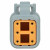 Разъем 6 pin с проводами серии Deutsch для ГАЗ, КАМАЗ, DAF, IVECO, MAN, Scania