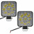 Фара светодиодная квадратная, 9LED, дальний свет, 9Вт, 83х83х22мм, 12В, комплект 2 шт., STANDARD