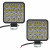 Фара светодиодная квадратная, 16LED, дальний свет, 16Вт, 83х83х22мм, 12В, комплект 2 шт., STANDARD