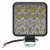 Фара светодиодная квадратная, 16LED, дальний свет, 16Вт, 83х83х22мм, 12В, STANDARD