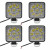 Фара светодиодная квадратная, 9LED, дальний свет, 9Вт, 83х83х22мм, 12В, комплект 4 шт., STANDARD