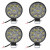 Фара светодиодная круглая, 9LED, дальний свет, 9Вт, 83х83х22, 12В, комплект 4 шт., STANDARD