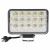 Фара светодиодная прямоугольная, 15LED, рассеянный свет (Ближний/Дальний), 45Вт, 165x108x74мм, 12/24В, PRO