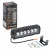 Фара светодиодная прямоугольная, 6LED, дальний свет (белый + желтый), 18Вт, 160x45x50мм, 12/24В, PRO