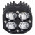 Фара светодиодная квадратная, 4LED, комбинированный свет (дальний + ближний), 40Вт, 78х78х50мм, 12/24В, PLUS МП-серия