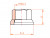 Гайка колесная грузовая M18x1,5x25, плоская шайба, ключ 27, открытая, дакромет для а/м ГАЗ 3302, ЗИЛ 5301, Iveco