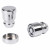 Секретки колесные (гайки) М12x1,5x33, конус, 2 ключа 19/21, хром, тип F, комплект из 4 штук + 2 головок для а/м Hyundai/KIA