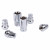 Секретки колесные (гайки) М12x1,25x32, конус, 2 ключа 19/21, хром, тип J, комплект из 4 штук + 2 головок для а/м Nissan/KIA