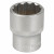 Головка торцевая 1/2"DR двенадцатигранная 23мм, L=38мм пласт.подвес