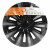 Колпаки колесные 15" "Торнадо Т", серебристый/черный, карбон, компл. 2 шт.