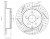 Диски тормозные для автомобилей Toyota RAV4 (06-) / RAV4 (13-) задний d=281 PRO (перфорированный / слотированный / окрашенный)