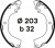 Колодки тормозные барабанные для автомобилей Nissan Tiida (04-) 203x32
