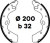Колодки тормозные барабанные для автомобилей Mazda Demio (98-) 200x32