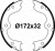 Колодки тормозные для автомобилей Infinit EX (07-) / G (07-) / FX (03-) (до 2004 г/в) / Nissan Teana J32 (08-) барабанные стояночного тормоза 172x32