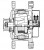 Генератор для автомобилей Renault Megane II (03-)/Scenic II (05-) 1.4i/1.6i (руч. шкив) 110A