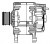 Генератор для автомобилей Лада Largus (12-)/Renault Duster (10-)/Logan II (12-) 1.6i (тип Valeo) 90A