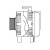 Генератор для автомобилей Toyota RAV4 (06-)/RAV4 (00-) 2.0i AT 100A