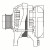 Генератор для автомобилей Toyota Camry V50 (11-)/RAV4 (15-) 2.5i 125A