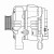 Генератор для автомобилей Opel Corsa D (06-) 1.0i/1.2i/1.4i/Astra H (04-) 1.4i 100A