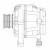 Генератор для автомобилей Opel Astra H (04-) 1.6i/1.6T/1.8i 120A
