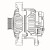 Генератор для автомобилей Opel Astra G (98-) 1.6i/Zafira A (00-) 1.8i 120A