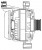 Генератор для автомобилей BMW X1 F48 (14-)/X3 F25 (14-) 2.0D/X1 F48 (14-) 2.0i 180A