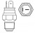Датчик температуры для автомобилей Fiat Ducato (Sollers-RUS) (08-) 2.3D (резьба M16x1,5)