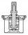 Термостат для автомобилей Volvo FH12 (93-)/DAF XF 95 (02-)/XF 105 (05-)/Renault Trucks Premium (00-) (82°С) (термоэлемент)