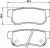 Колодки тормозные дисковые задние (керамические) для автомобилей Hyundai Santa Fe (00-) / Getz (02-) [серия PRO]