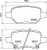 Колодки тормозные дисковые задние для автомобилей Opel Mokka (13-)